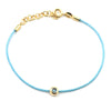 Sterling Silver Round Bezel Blue Topaz Bracelet