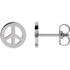 Copia de 14K White Tiny Peace Earrings