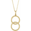 14K Yellow Interlocking Circle 16-18" Necklace